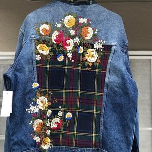 Guess Denim Floral Jacket(check out the back side)